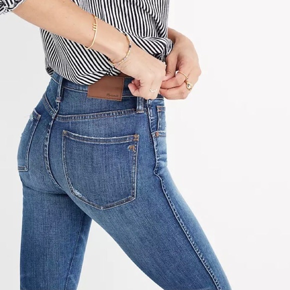 Madewell 9" High-Rise Skinny Jeans Allegra Wash Released Chewed Hem STYLE #K1868 - Picture 3 of 16